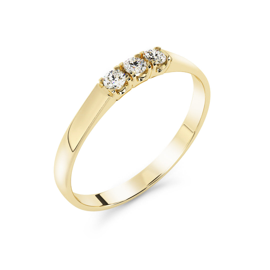 Silván Majlis diamond ring 0,06ct, 14K yellow gold, Silván wedding rings