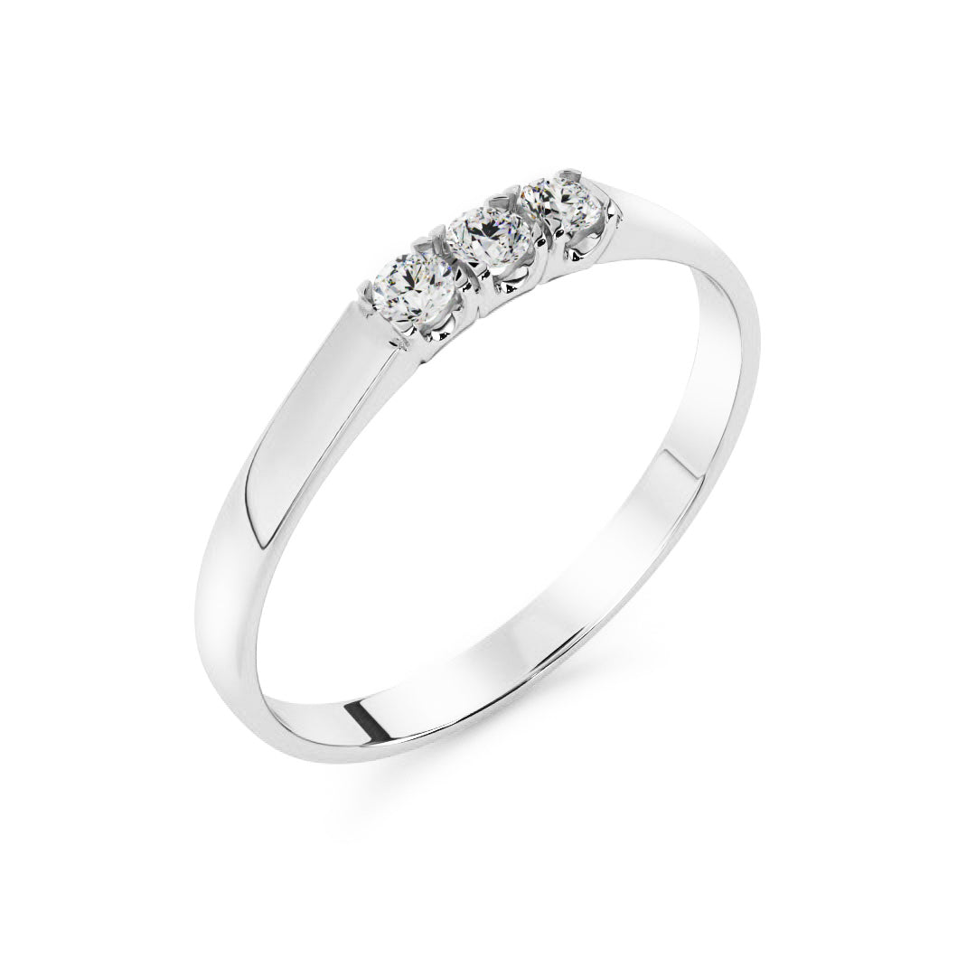 Silván Majlis diamond ring 0,06ct, 14K white gold, Silván wedding rings