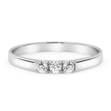 Silván timanttisormus 0,06ct, 14K valkokultaa, Silván vihkisormukset