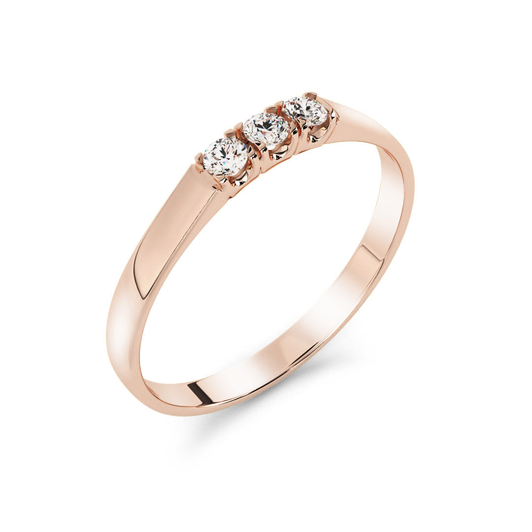 Silván Majlis diamond ring 0,06ct, 14K rose gold, Silván wedding rings