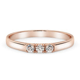 Silván timanttisormus 0,06ct, 14K rosekultaa, Silván vihkisormukset