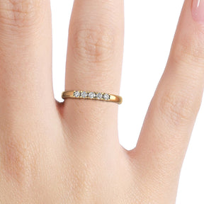 Silván Majlis diamond ring 0,10ct, 14K yellow gold, Silván wedding rings