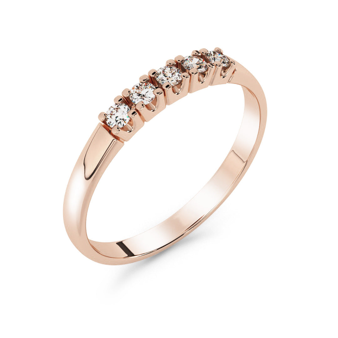 Silván Majlis diamond ring 0,10ct, 14K rose gold, Silván wedding rings