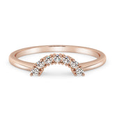 Silván side ring with diamonds 0,07ct, 14K rose gold, Silván wedding rings