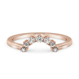 Silván sivusormus timanteilla 0,07ct, 14K rosekultaa, Silván vihkisormukset