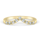 Silván sivusormus timanteilla 0,18ct, 14K keltakultaa, Silván vihkisormukset