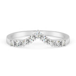 Silván sivusormus timanteilla 0,18ct, 14K valkokultaa, Silván vihkisormukset
