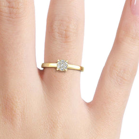Silván diamond ring 0,07ct, 14K yellow gold, Silván wedding rings