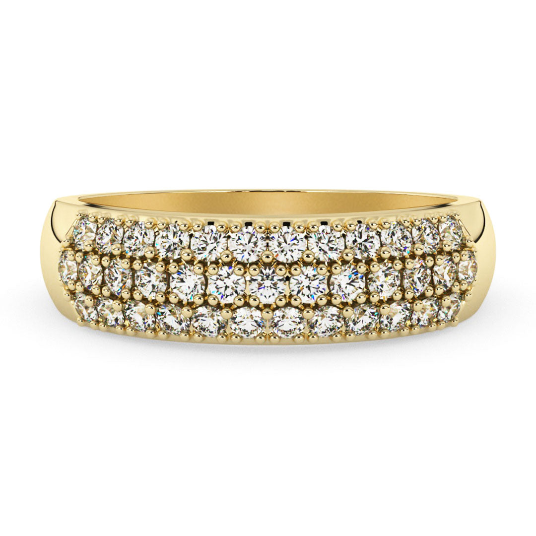Silván diamond ring 0,74ct, 14K yellow gold, Silván wedding rings