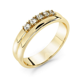 Silván diamond ring 0,05ct, 14K yellow gold, Silván wedding rings