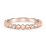 Silván timanttisormus pallokuvioitu 0,03ct, 14K rosekultaa, Silván vihkisormukset