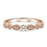 Silván timanttisormus 0,18ct, 14K rosekultaa, Silván vihkisormukset