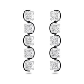 Swarovski Harmonia korvakorut, musta ja kirkkaat kristallit