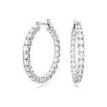 Swarovski Matrix rengaskorvakorut, vaalea metalli ja kirkkaat kristallit