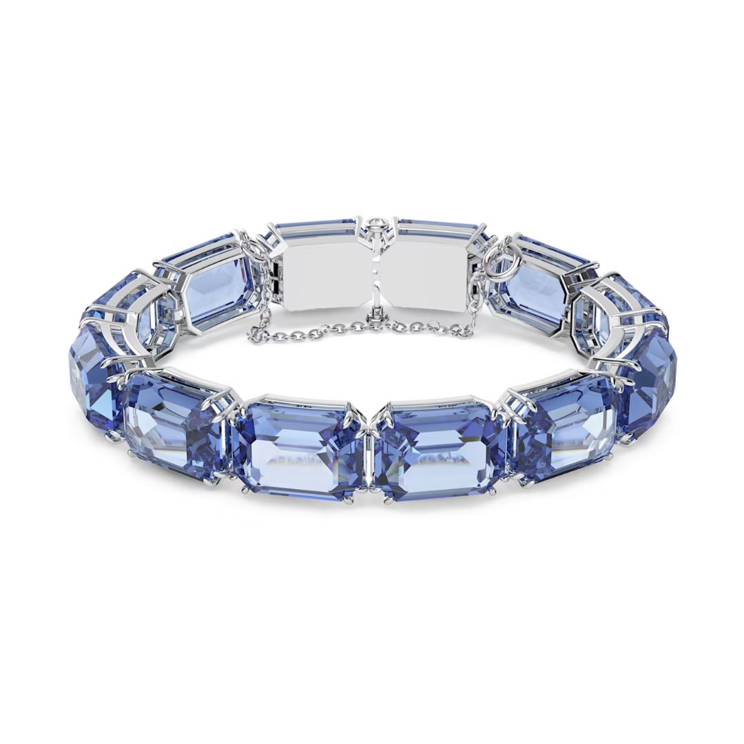 Swarovski Millenia rannekoru suorakaiteen muotoisilla sinisillä kristalleilla