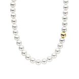 TI SENTO Milano kaulakoru, valkoinen helmi ja keltakullattu hopea, 34017YP