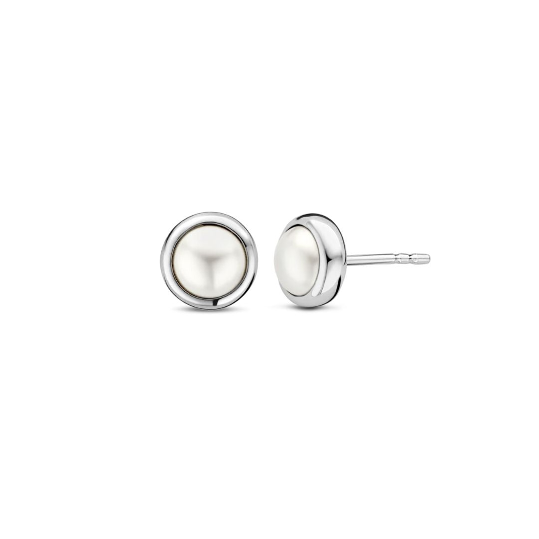 Ti Sento Milano earrings, white pearl and sterling silver, 7875PW