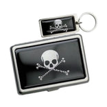 Teräslompakko avaimenperällä, pääkallo, 078869