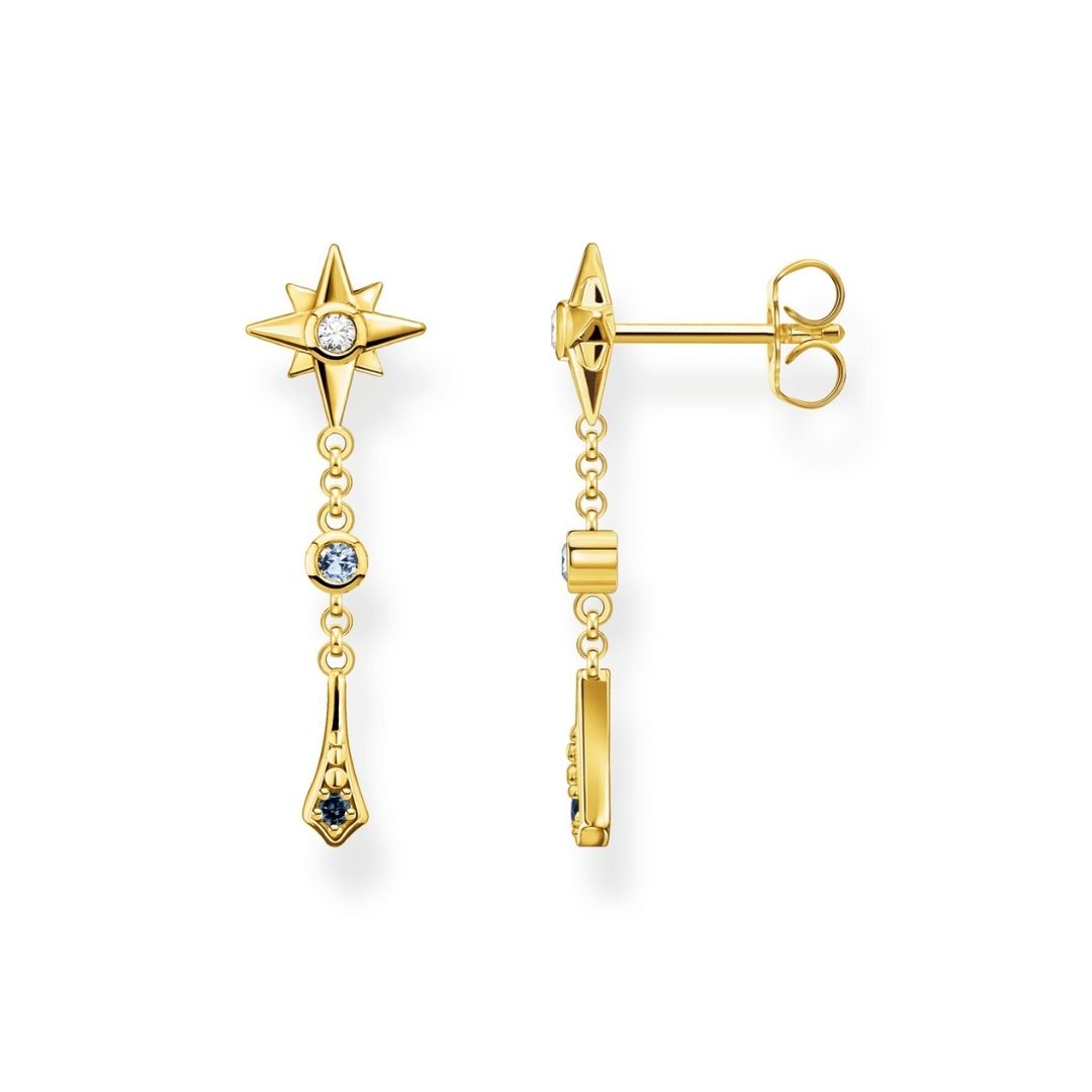 Thomas Sabo Royalty Star earrings, gold plated silver, H2209-959-7