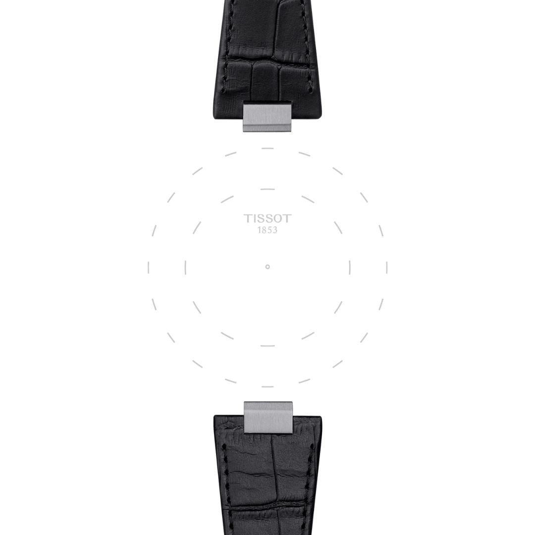 Tissot PRX ranneke, 12 mm, musta nahka, T852047562