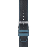 Tissot ranneke, 22 mm, musta nahka ja sininen silikoni, T852046785