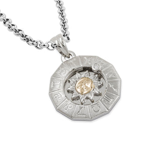 Timanttiriipus, aurinko-horoskooppi 0,02ct, keskikoko, valkokulta - Laatukoru - Laatukoru