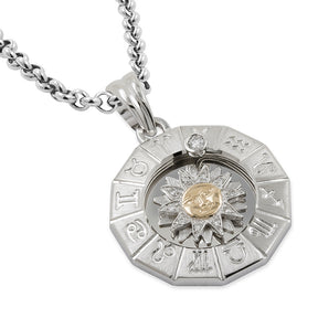 Timanttiriipus, aurinko-horoskooppi 0,14ct, iso, valkokulta - Laatukoru - Laatukoru