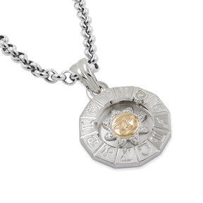 Timanttiriipus, aurinko-horoskooppi 0,07ct, pieni, valkokulta - Laatukoru - Laatukoru