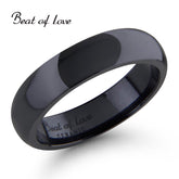 Beat of Love keraaminen sormus 5mm, kiiltävä pinta, musta - Beat of Love - Laatukoru