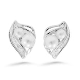 Silván timanttikorvakorut 0,015ct helmillä, 14K valkokultaa, Silván timanttikorut - Silván - Laatukoru