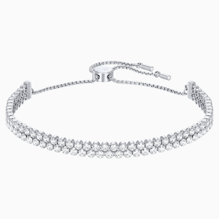 Swarovski Subtle rannekoru, vaalea metalli ja kirkkaat kristallit 5221