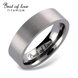 Beat of Love, titaanisormus 6 mm, mattaharjattu pinta - Beat of Love - Laatukoru